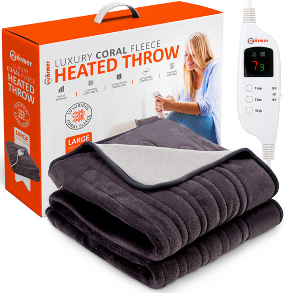 Warmer Electric Heated Throw Blanket & Reviews Wayfair.co.uk